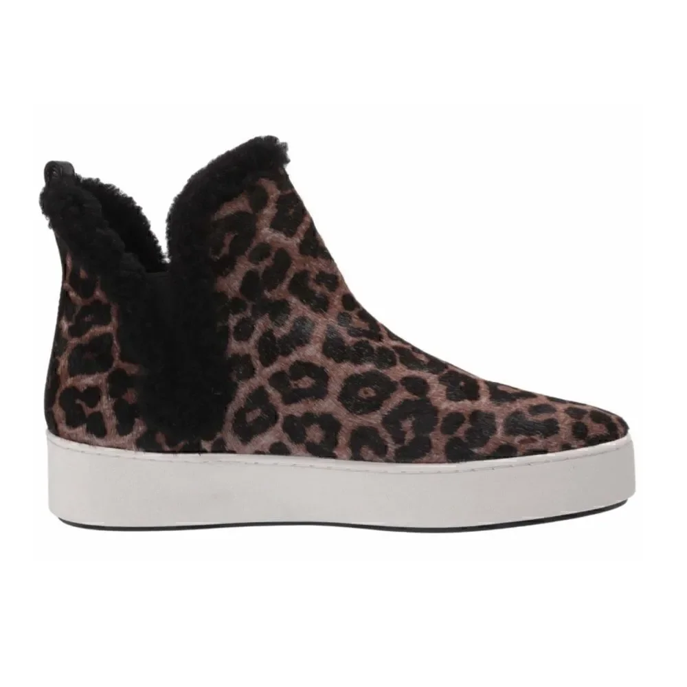 Micheal KORS Ashlyn Leather Slip On Leopard Bootie